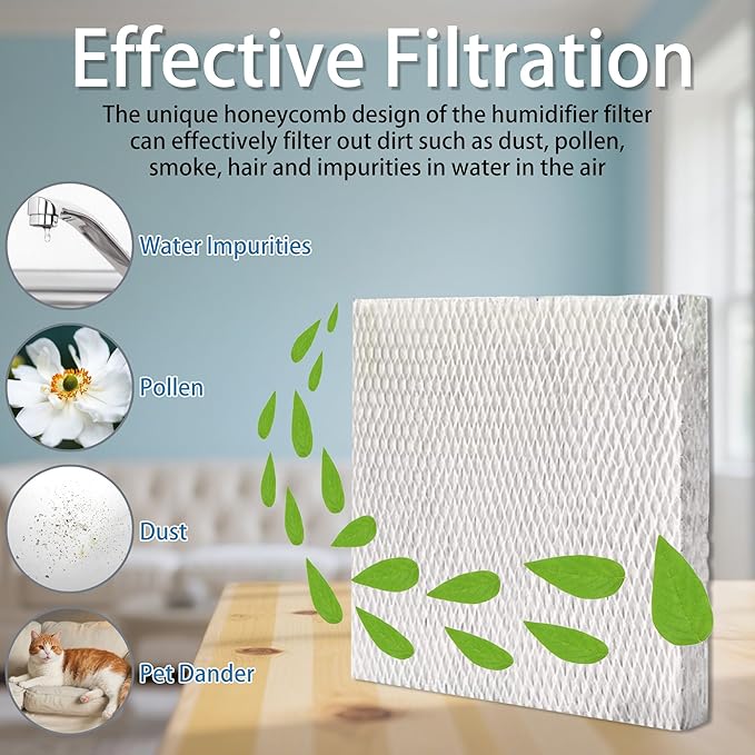 2 Pack HC22P & HC22P1001 Replacement Wick Filter Pads | for Honeywell Home HE100, HE150, HE220, HE225, HE240 Whole House Humidifiers | Size 10" x 9.5" x 1.5" Add Aluminum