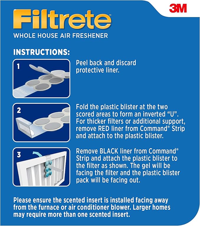 Filtrete Whole House Air Freshener for AC Furnace Air Filter, Floral Bouquet