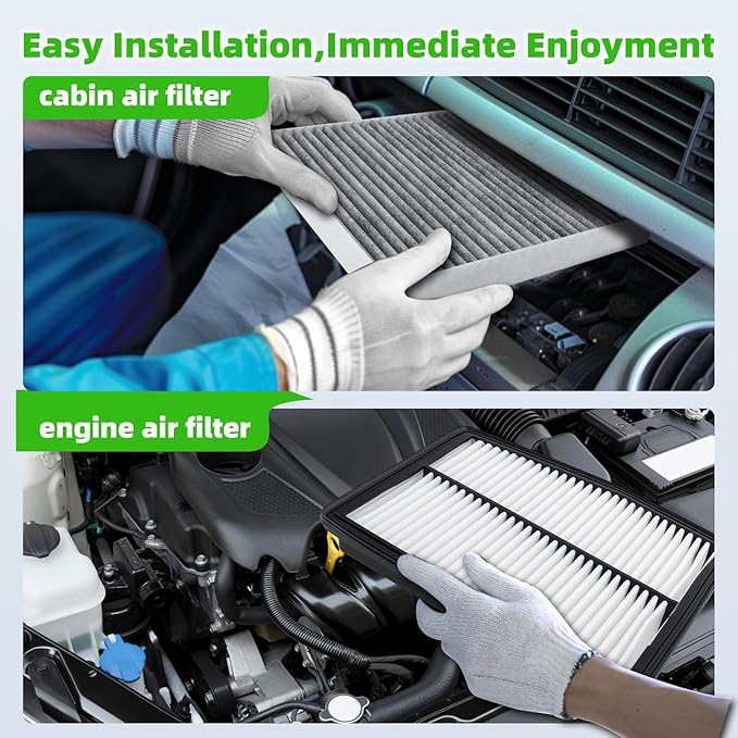 AUTOKAY Engine Cabin Air Filter kit Fits for Hyundai Tucson Sonata Santa Fe 2020-2026 for Kia Sorento Sportage 2021-2026 ONLY FOR HYBRID, EV-GAS RE# 28113-L5100 97133-N9100 28113-P0400 97133-L0000