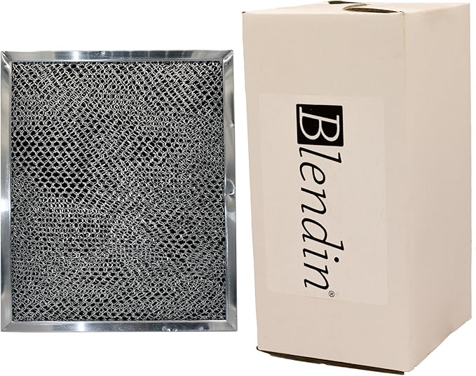 Blendin Replacement Aluminum Charcoal Grease/Air Filter, Compatible with Broan-NuTone S97007696, 41F, Non-Ducted Kitchen Range Hoods, Replacement Part Measurements: 8 3/4" x 10 1/2" x 3/8", 1 Pack
