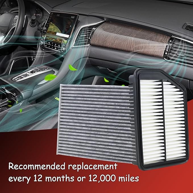 28113-3X000 Engine Air Filter and CF10728 Cabin Air Filter kit Compatible with 2011-2016 Hyundai Elantra 2013-2017 Elantra GT 2014-2018 Kia Forte Forte5 Replaces 28113-3Z100 97133-2H000