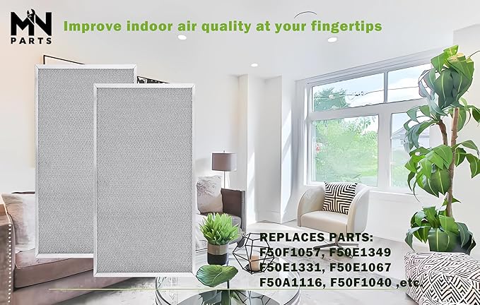 203369 F50F F300 Air Filter Replacement for Honey in Well Cleaner 20''x 12.5'' Air Pre Filter Reusable Washable Replaces F50F1057 F50F1040(2 Packs)