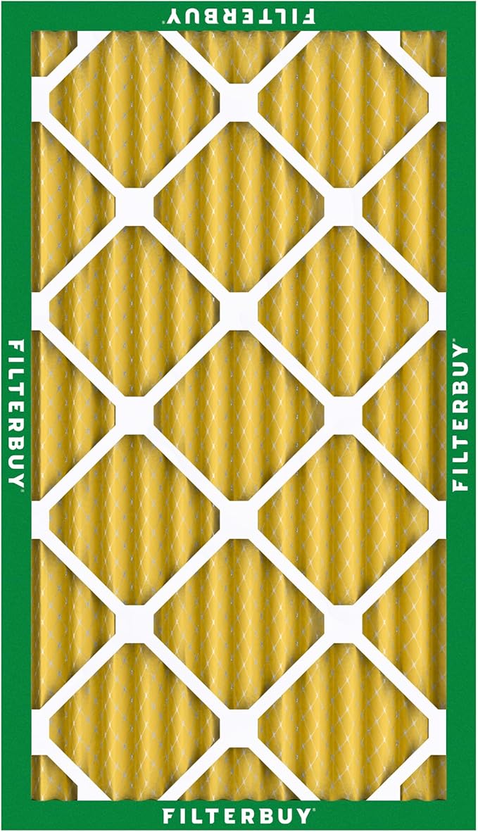 Filterbuy 12x20x2 Air Filter MERV 11 Superior Pet & Allergy Defense (6-Pack), Electrostatic Pleated HVAC AC Furnace Filters Replacement (Actual Size: 11.50 x 19.50 x 1.75)