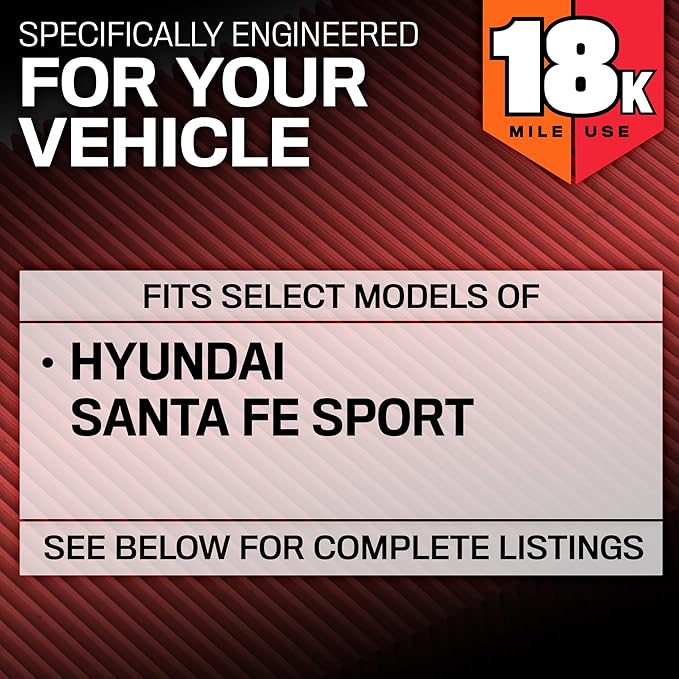 K&N Engine Air Filter: Long Life 18,000 Mile Replacement Air Filter: Compatible with 2017-2018 HYUNDAI SANTA FE SPORT L4-2.4L F/I, KNA-5075