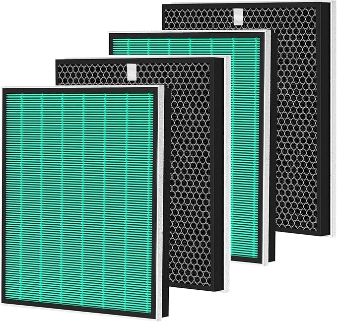 2 Pack Air Purifier Replacement Filter Compatible with Coway Airmega 250/250S Air Purifier, Max 2 Green AP 1720 FP True HEPA and Active Carbon Filter (2)