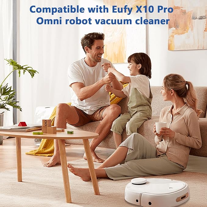 23 Pack X10 Pro Omni Replacement Parts for Eufy X10 Pro Omni Robot Vacuum Cleaner Accessories, 1 Main Brush, 4 Hepa Filters, 4 Side Brushes, 6 Mop Pads, 6 Dust Bags, 1 Screwdriver 1 Cleaning Brush