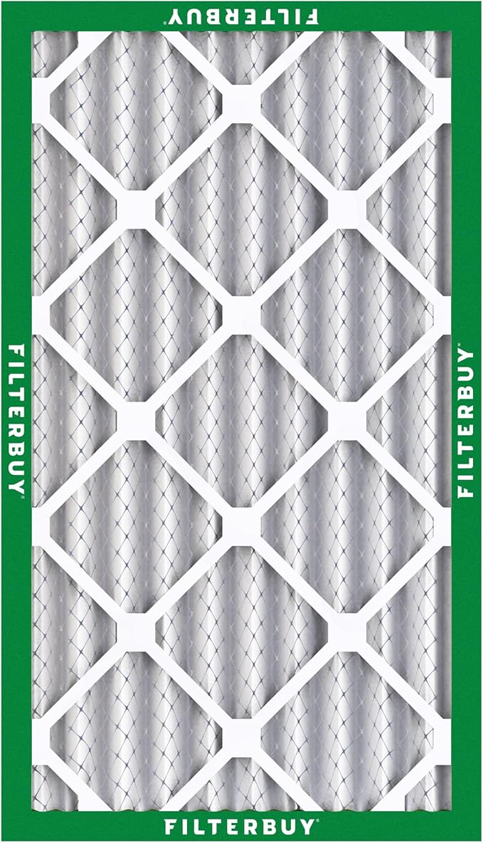 Filterbuy 16x24x4 Air Filter MERV 8 Essential Dust & Allergy Defense (3-Pack), Electrostatic Pleated HVAC AC Furnace Filters Replacement (Actual Size: 15.38 x 23.38 x 3.63)