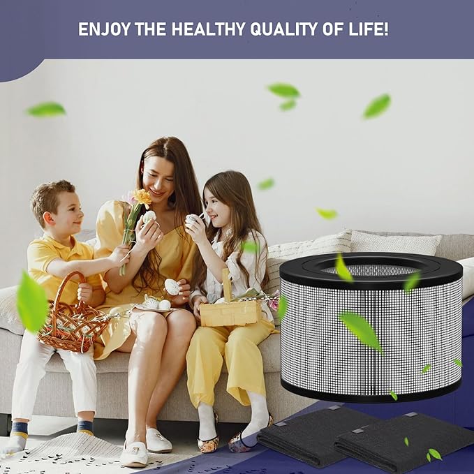 Ontheone 50250-S HEPA Filters Replacement & Carbon Pre-Filter Set Compatible with Honey-well 24000 24500 50250-S 52500 Air Cleaner Purifier, Part Number 24000, (1 HEPA + 2 Carbon Pre-Filter)