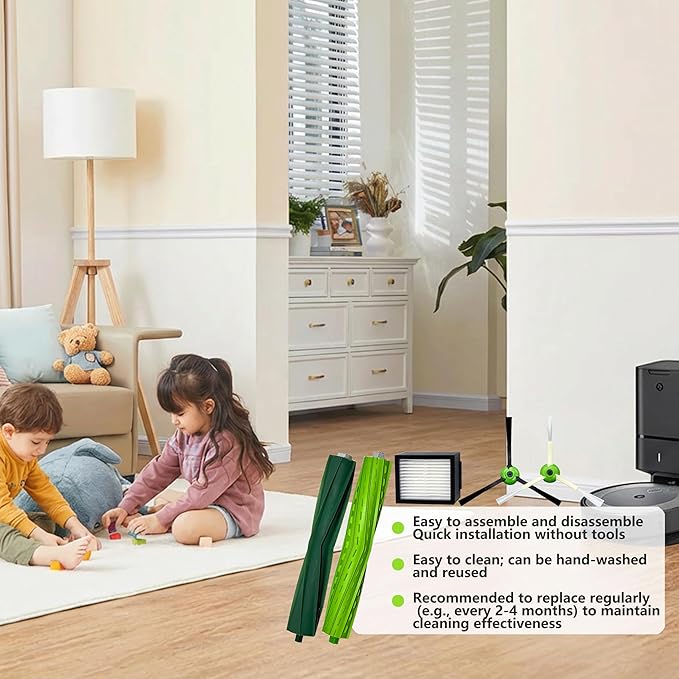 Replacement Parts for Roomba e, i, and j Series e5, e6, e7, i1, i1+, i2, i3, i3+, i4, i4+, Combo i5, Combo i5+, i6, i6+, i7, i7+, i8, i8+, Combo j5, Combo j5+, j6+, j7, j7+, j8+ vacuum cleaners