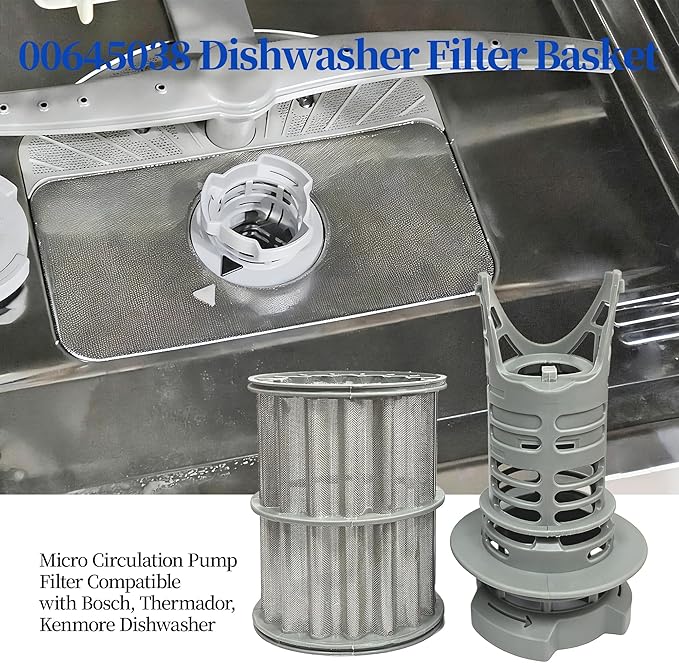 645038 Dishwasher Replacement Filter Compatible With Bosch Dishwasher Filter 00645038, Replaces AP4339631, 651097, AH3479708
