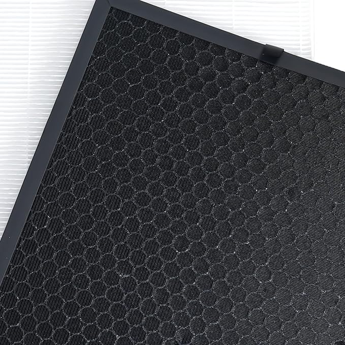 2 Sets 5510 5520 Filter Q For WINIX 5510 5520 Air Purifier Filter Replacement 1712-0123-00 For Large Room 1882 FtΒ²/Hr 2 Middle & 2 Activated Carbon Filters Captures Pet Dander Smoke Dust Pollen