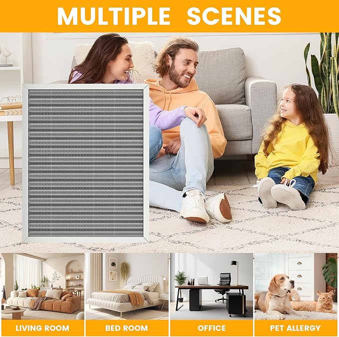 20x24x1 HVAC Furnace Air Filter, Lasts a Lifetime, Washable, the Last HVAC Filter You Will Ever Buy, Breathe Safely at Home or in the Office,Merv 8(Actual Size:19.5x23.5x0.82 Inch)