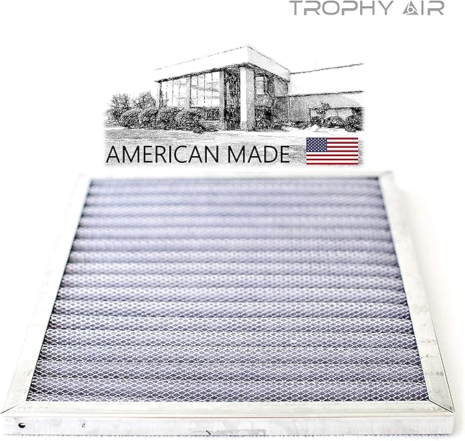 24x24x1 | Trophy Air | Merv 8 | Washable Furnace Filter | Lifetime HVAC & Furnace Air Filter | Washable Electrostatic | High Dust Holding Capacity | Premium Quality Aluminum