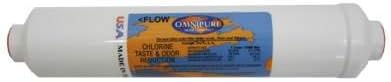 Omnipure (K5515-JJ) 10"x2.5" Inline K-Series 1 Micron Carbon Block Lead/Cyst Reduction 1/4" FQC