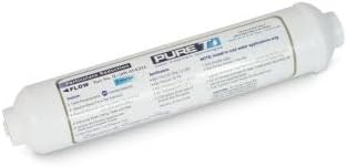 IPW Industries Inc - PureT (IL-10W-S5-14EZ) 5 Micron Inline Sediment Filter with 1/4" QC - 10" x 2" Sediment Water Filter Cartridge for RO System