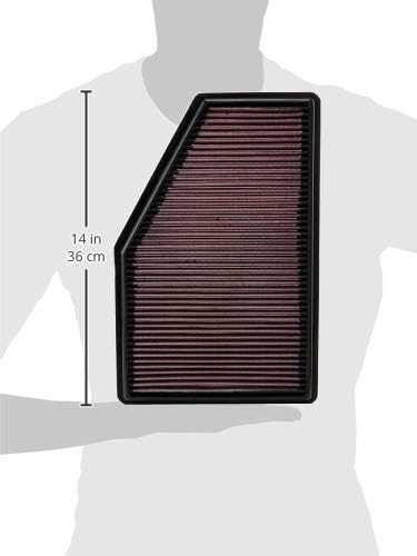 K&N High-Flow Original Lifetime Engine Air Filter: Increase Power: Premium, Washable: Compatible with 2016-2025 Buick/Chervolet/Cadillac: LaCrosse, Regal, XT4, Malibu, 33-5049