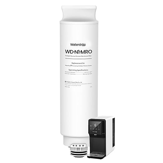 Waterdrop N1-MRO Filter, Replacement for N1 Countertop Reverse Osmosis Water Filtration System, 18-Month Lifetime