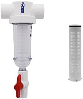 Rusco 1-60-F 1" 60 Mesh Spin Down Sediment Water Filter Threaded PVC Inlet / Outlet