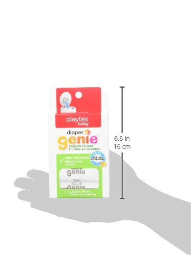 Diaper Genie Carbon Filter | Diaper Pail Odor Eliminator & Deodorizer | Compatible with the-Diaper Genie Complete and Expressions Pail,4 Count (Pack of 12)