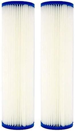 IPW Industries Inc. 2-Pack 5 Micron Pleated Water Filters - 9.75" X 2.75" Sediment Water Filter Replacement - Compatible with WattsWater (WPC5-975)