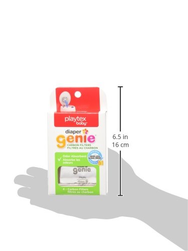 Diaper Genie Playtex Carbon Filter Refill Tray for Diaper Pails, 4 Count (Pack of 2)