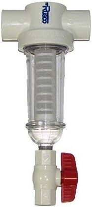 Rusco/Vu-Flow 1" 100 Mesh PVC Spin Down Sediment T-Style Water Filter