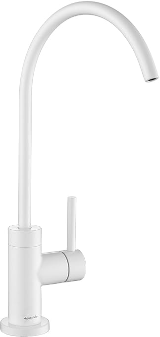 AguaStella AS09W Shiny White Stainless Steel Kitchen Water Filter Faucet RO Faucet for Most Reverse Osmosis Units or Water Filtration System in Non-Air Gap