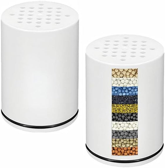 2-Pack Replacement Shower Filter Cartridge Compatible with Kitsch Filtered Shower Head,Water Softener Filter for Hard Water Reduce Chlorine and Harmful Substances