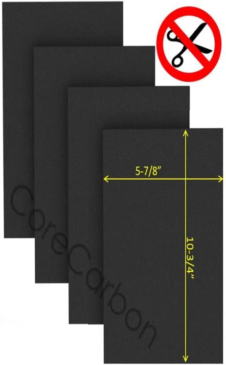 4-Pack Exact Fitment Carbon Pre-Filter Designed to Fit Honeywell Insight Series Models HPA080B, HPA080W, HPA080