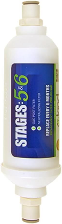 6-Stage Reverse Osmosis Drinking Water System Replacement Filter – Stages 5-6 - Compatible with Pelican 104851, PRO-RO-56R