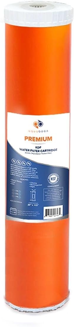 Aquaboon 5 Micron 20 x 4.5 Whole House Water Filter Replacement Cartridge KDF for 1-Stage Water Filtration System 1 Pack