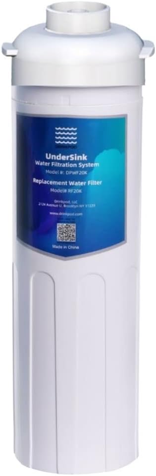20,000 Gallon Replacement Water Filterpod Cartridge for Drinkpod Under Sink Water System