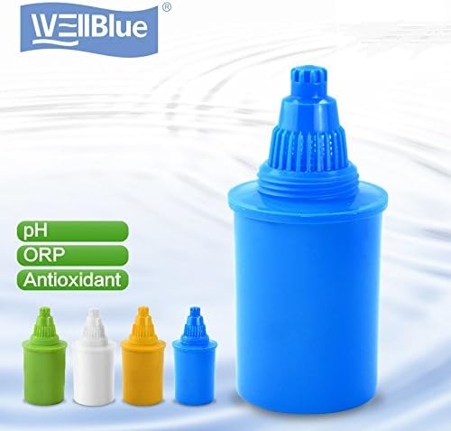 Alkaline Water Replacement Filter 3 Pieces - Pioneer in the Market WellBlue Compatible with many Brands (Light Blue)
