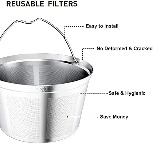 coffee filter reusable 8 10 12 cup basket replacement filter-stainless steel Permanent coffee filter Suitable for Bunn coffee brewer