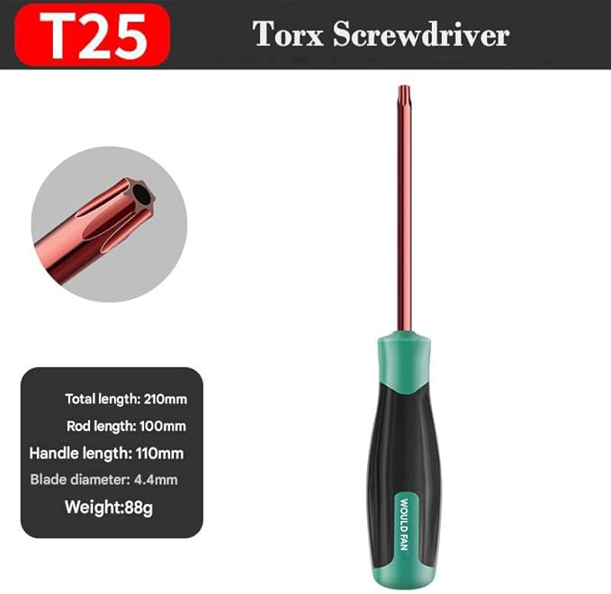 Cabin Air Filter Replacement Tool Kit: Magnetic T25 Torx Bit Star Screwdriver + Steel Pry Bar Removal for VW and Audi and Chevrolet Car Interior Dashboard Panel Vent Console Repair