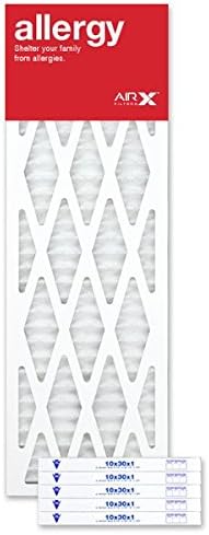 AIRx Filters 10x30x1 Air Filter MERV 11 Pleated HVAC AC Furnace Air Filter, Allergy 6-Pack, Made in the USA