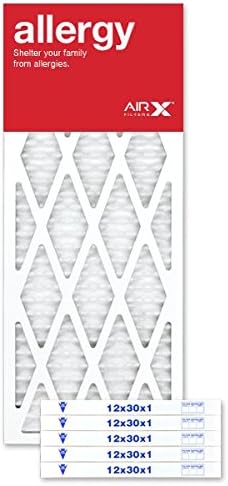 AIRx Filters 12x30x1 Air Filter MERV 11 Pleated HVAC AC Furnace Air Filter, Allergy 6-Pack, Made in the USA