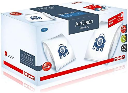 Miele Performance Pack 16 Type GN AirClean 3D Efficiency Genuine FilterBags + Genuine AH30 HEPA Filter + 4 Genuine Pre-Motor Protection Filters