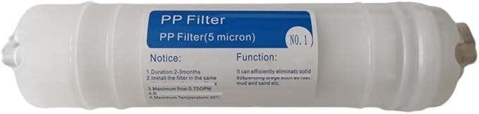 Water Purification Filter Universal Quick Connect 1um pp Cotton/UDF Cartridge Filtration for Water Purification
