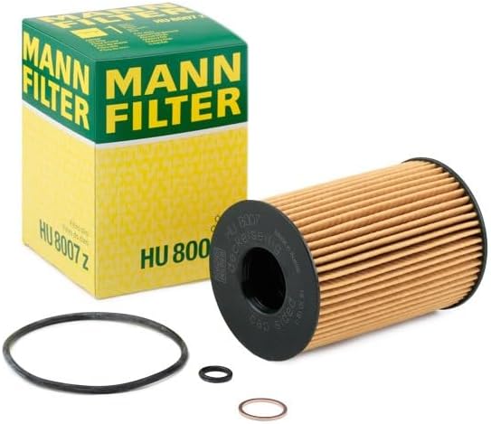 Mann Filter HU 8007 z Cartridge Oil Filter Replacement with Oil Drain Plug Gasket Compatible With BMW 750i xDrive, 760i xDrive, Alpina, M Series, X Series
