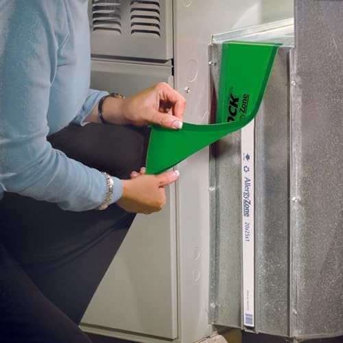 FilterLock Furnace Filter Slot Seal – Magnetic Seal Cover for Any 1” Furnace Filter, Up To 25” Long, Reduce HVAC Air Leaks, Green