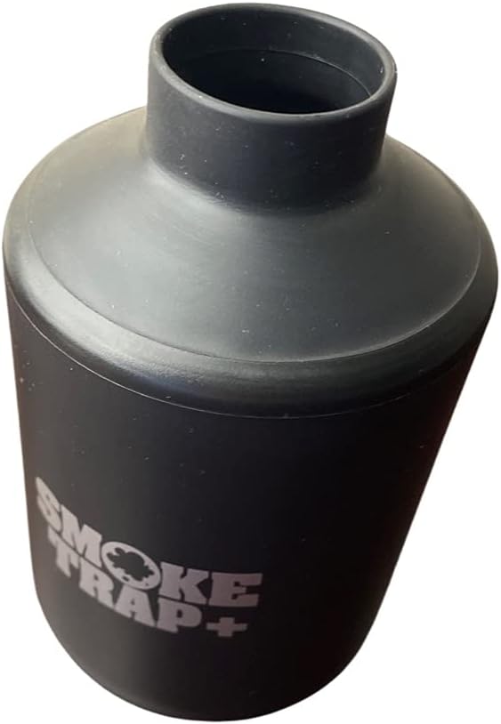 Smoke Trap + | Personal Air Filter (Sploof) - Replaceable Filters - Long Lasting Smoke Filter 500+ Uses With Easy Exhale - Filters Have Zero Plastic Waste - (Black)