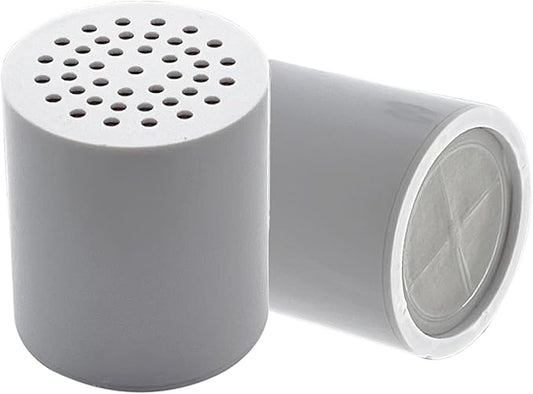 ACA 2Pcs 15 Stage Shower Filter Cartridge - Remove Chlorine Heavy Metals and Other Sediments, Reduces Dry Itchy Skin, Dandruff, High Output Hard Water Filter Replacement Cartridge (15 Stage-2)
