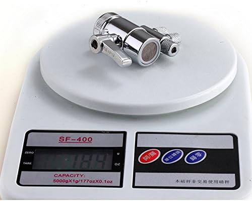 2 Way Kitchen Faucet Diverter Valve/Splitter with Female M22(≈22mm) Thread and 1/4 OD RO Tubing outlet for Counter water Filter
