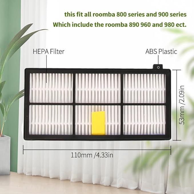 LOTIN 12 Pack HEPA Filter Filters for Roomba 800 900 Series 860 870 871 880 960 980 Vacuum Cleaning Robots