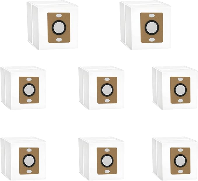 Dust Bags Replacement for ILIFE A12 Pro / A30 Pro / V9 Pro Self Emptying Robot Vacuum Cleaner, Spare Parts Accessories (8 Pack)
