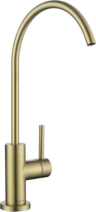 AguaStella AS09CB Brushed Gold Softly Stainless Steel Kitchen Water Filter Faucet RO Faucet for Most Reverse Osmosis Units or Water Filtration System in Non-Air Gap