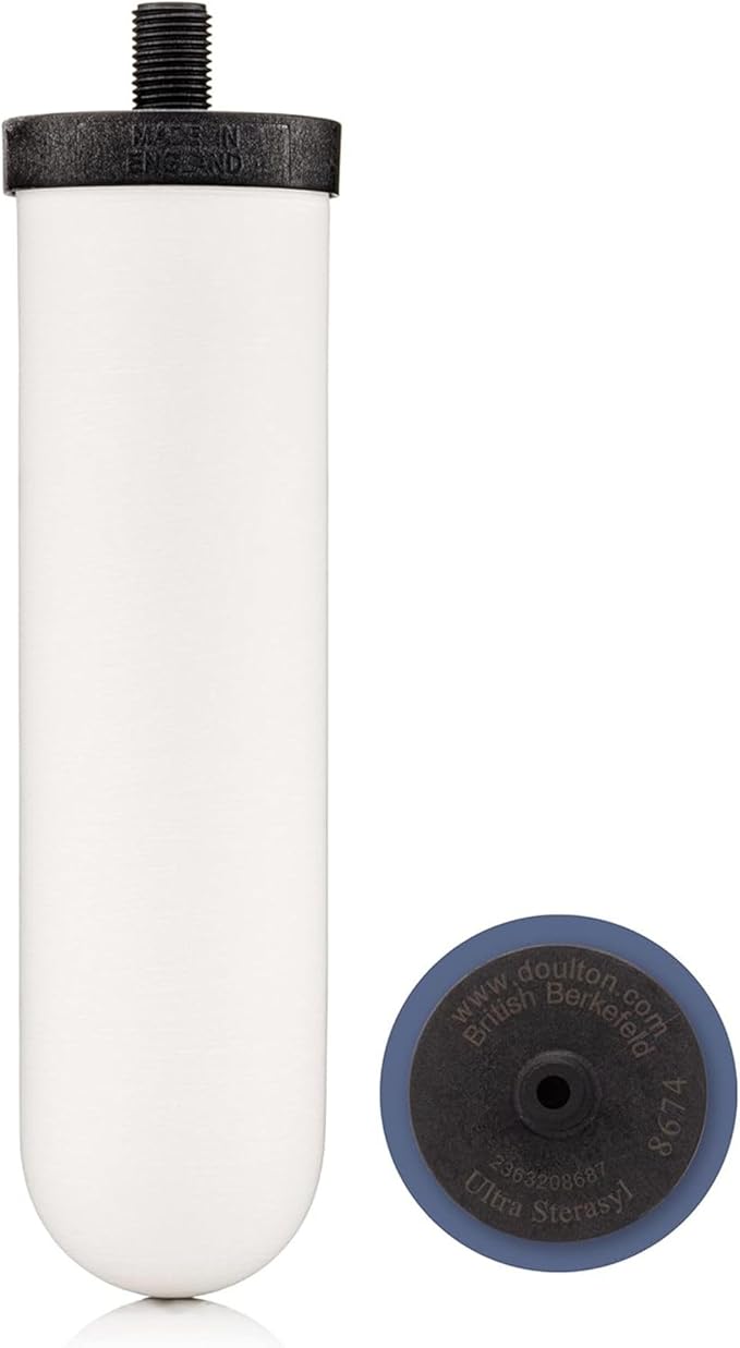 British Berkefeld Doulton Ceramic Water Filter Candle W9121226 7" Ultra Sterasyl Authentic Gravity PFAS (PFOA and PFOS) Reduction 8674