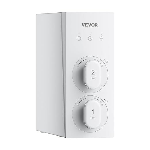 VEVOR Reverse Osmosis System, 600 GPD 8-Stage Tankless Reverse Osmosis Water Filter, Under Sink Water Filtration System with Smart Display Faucet, 2:1 Pure to Drain Ratio