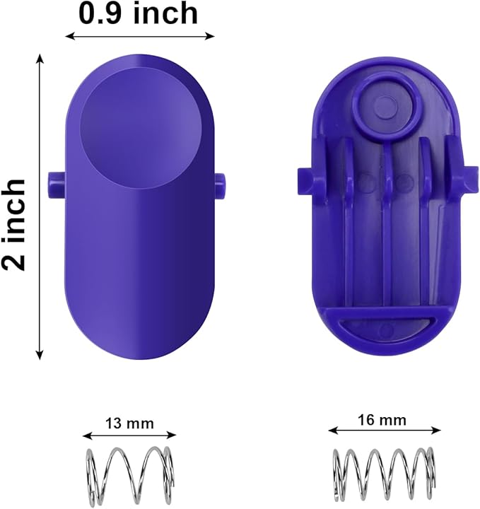 2-Pack Blue Cyclone Release Catch & Spring Replacement Parts Compatible with Dyson DC30 DC31 DC34 DC35 DC44 DC45 DC56 DC57 - Vacuum Cleaner Clip Kit (2 Clips + 4 Springs)